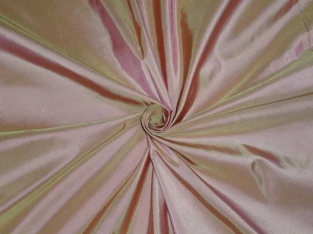 100% Pure SILK TAFETTA FABRIC Iridescent Pink x Green colour 54" wideTAF50[4]