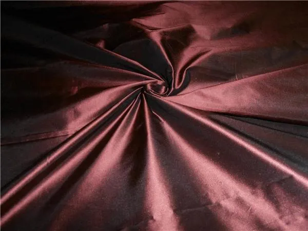 100% PURE SILK TAFFETA FABRIC RED X BROWN SHOT 54&quot; wide TAF69[2]