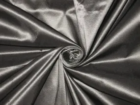 100% Pure SILK TAFFETA FABRIC Steel Grey continuous piece 60&quot;