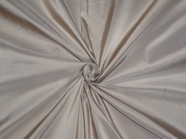 100% Pure SILK TAFFETA FABRIC Stone 54&quot; wide