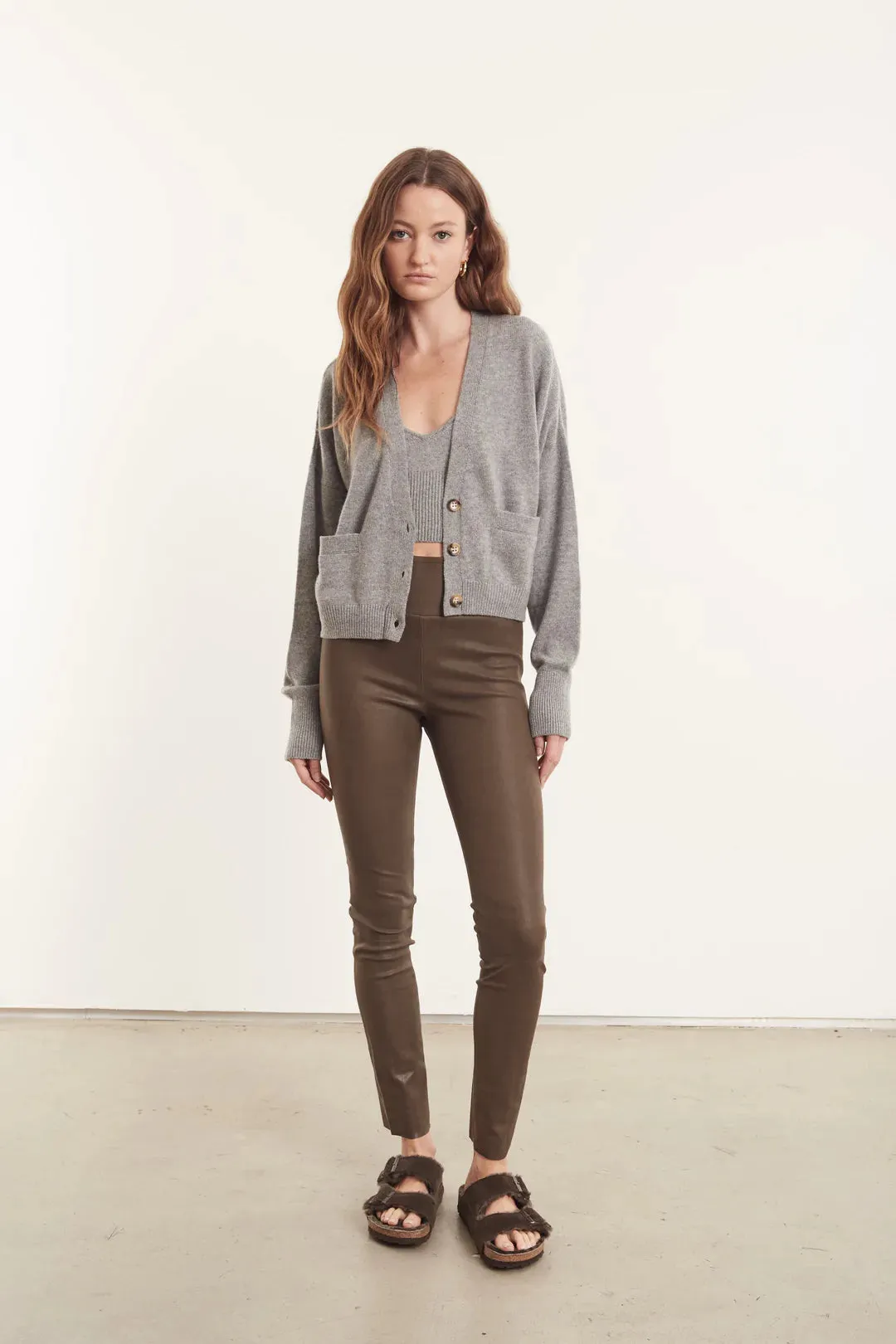 Ankle Leather Legging - Army