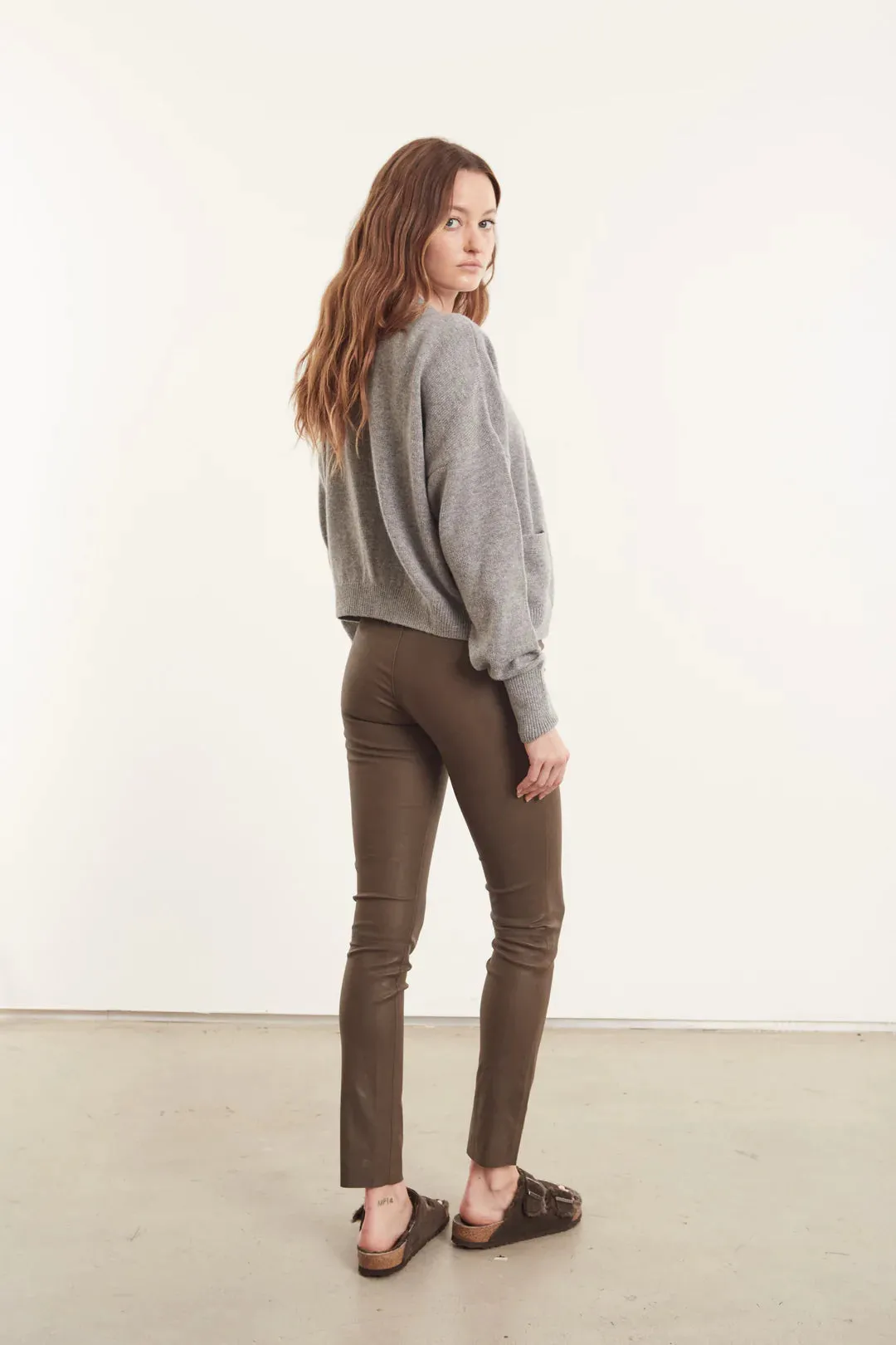 Ankle Leather Legging - Army