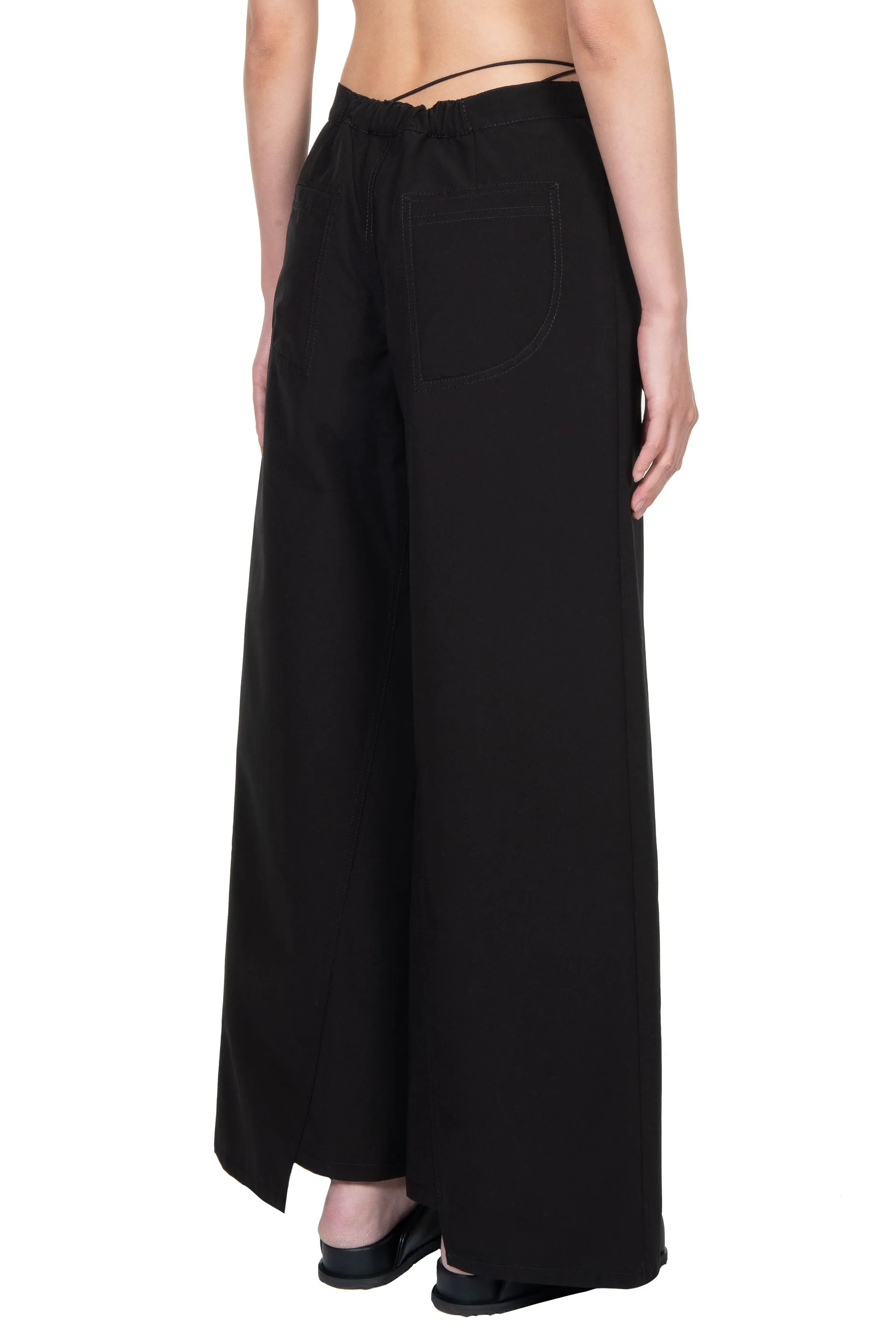 Asymmetrical Wide Leg Pants