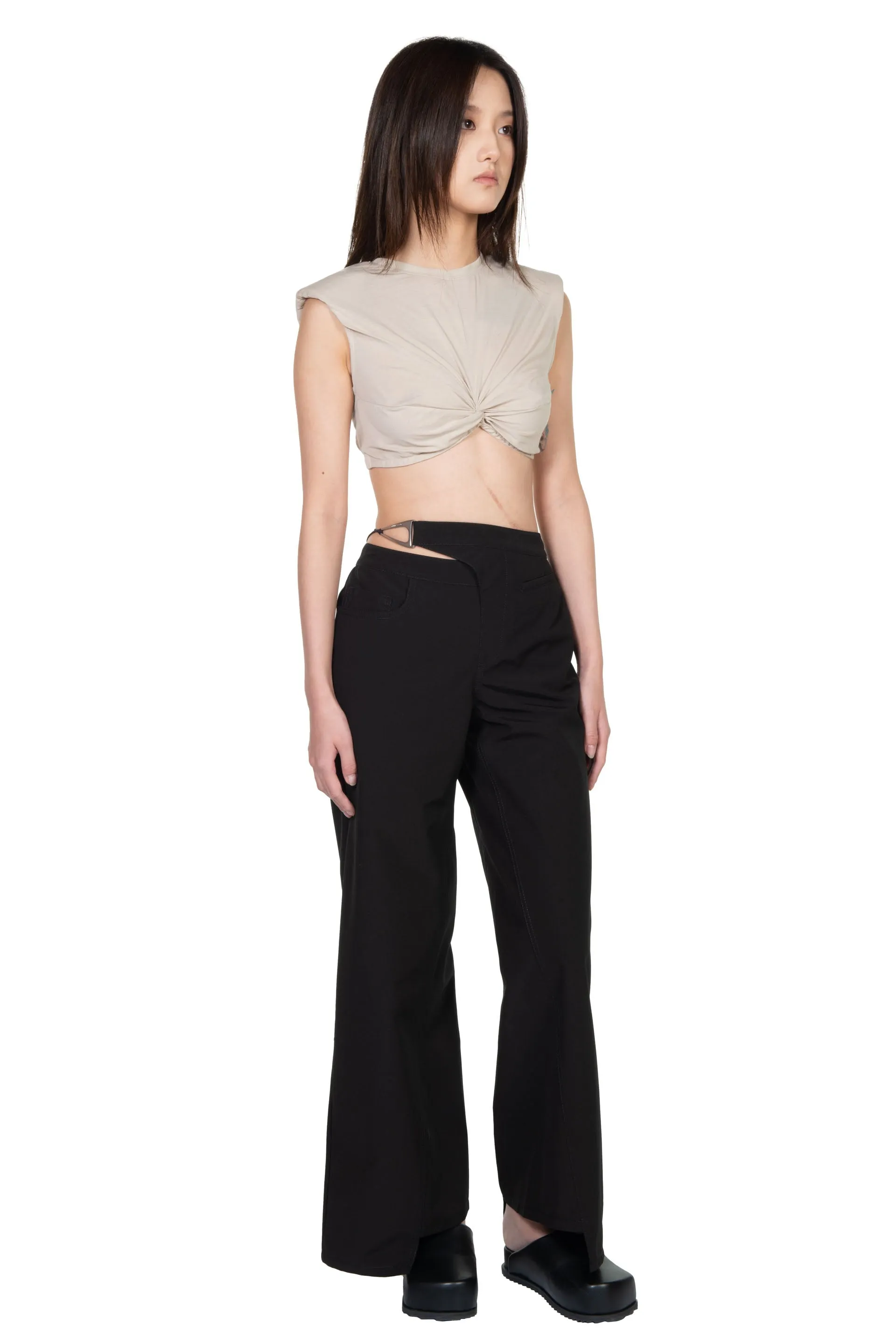 Asymmetrical Wide Leg Pants