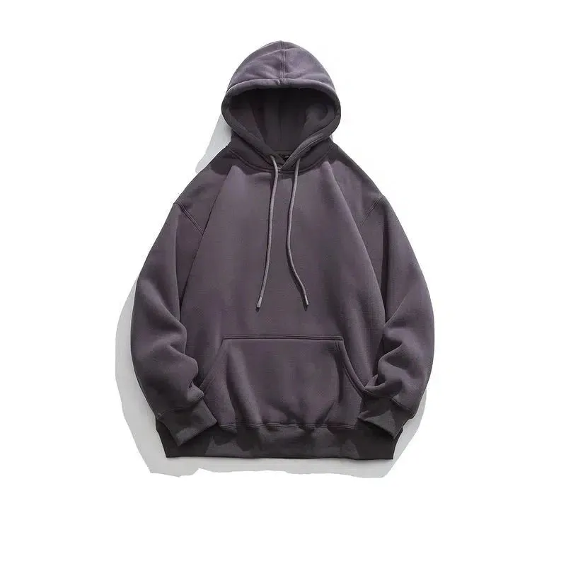 Basic Hooded Plus Velvet Bottoming Sweatshirt