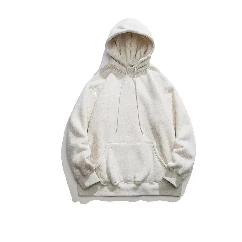 Basic Hooded Plus Velvet Bottoming Sweatshirt