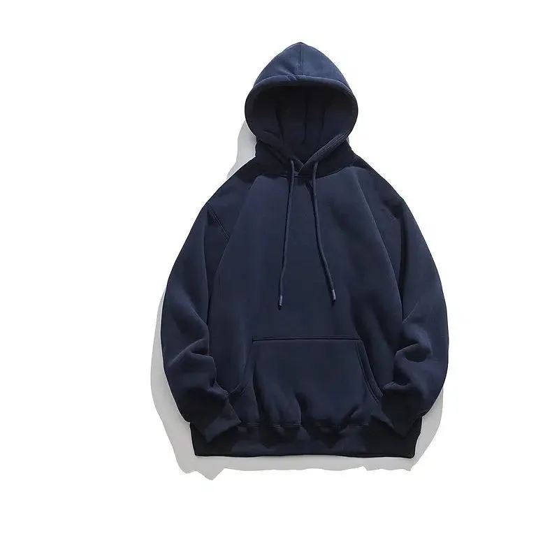 Basic Hooded Plus Velvet Bottoming Sweatshirt