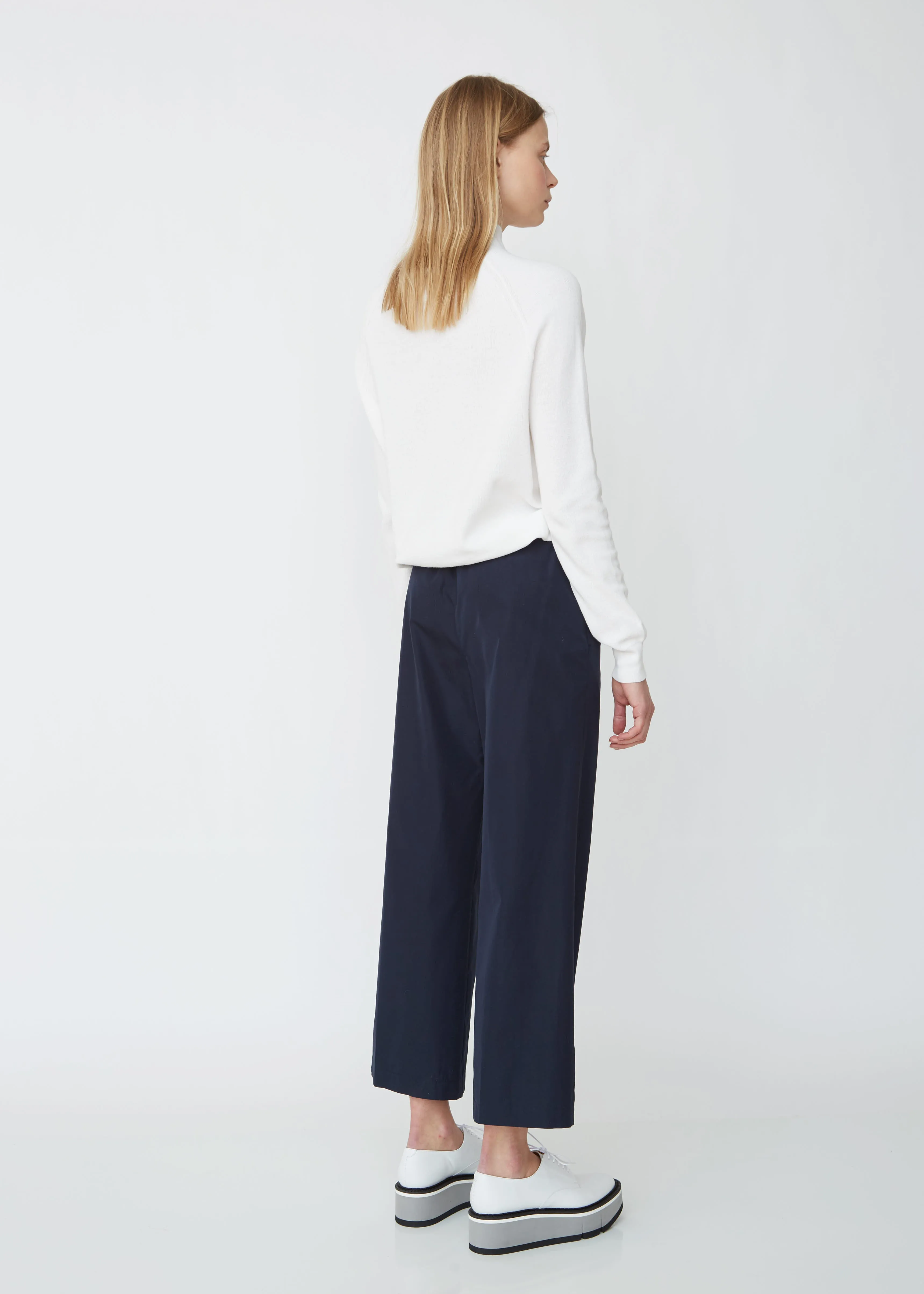 Cotton Wide Leg Trousers