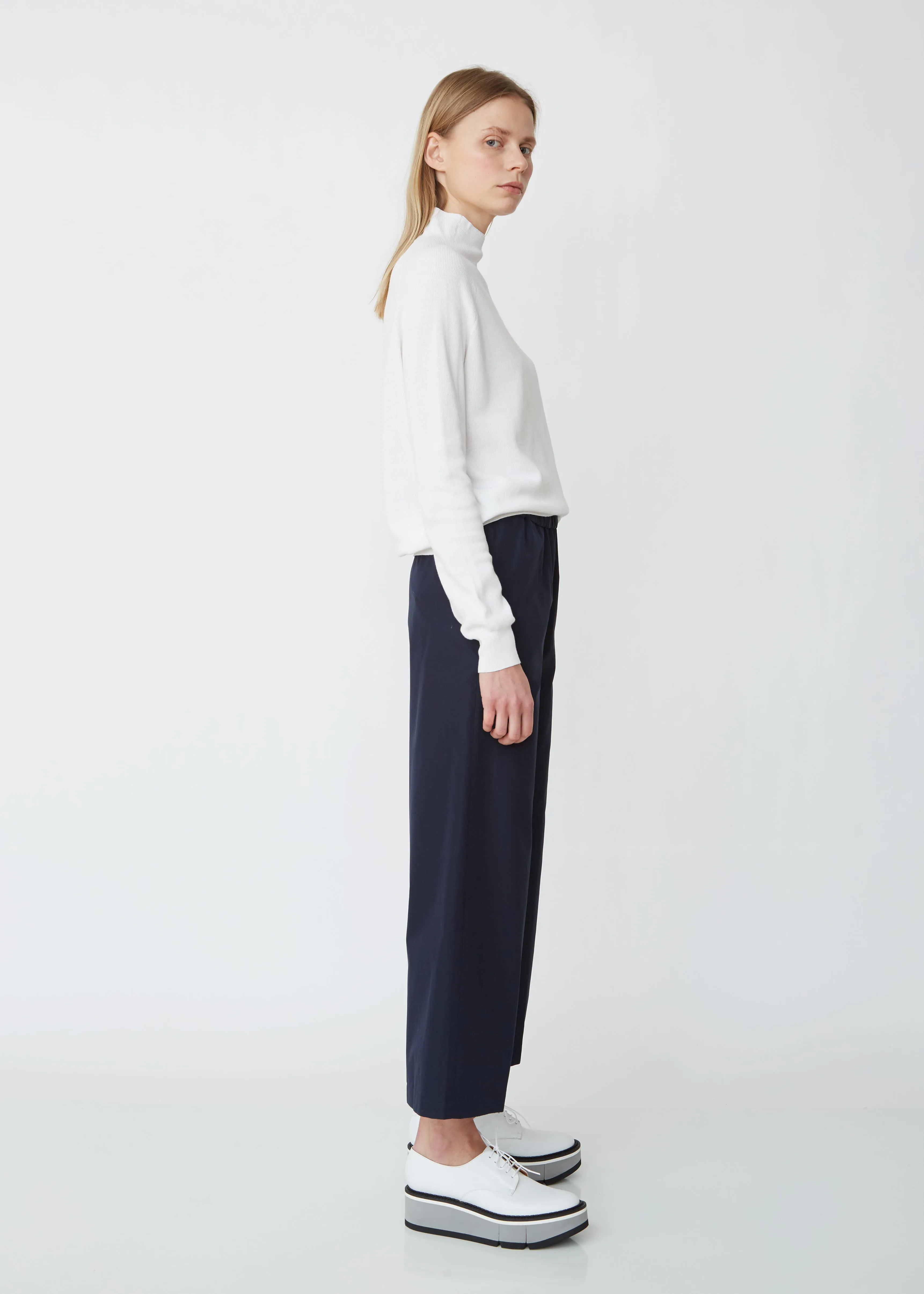 Cotton Wide Leg Trousers