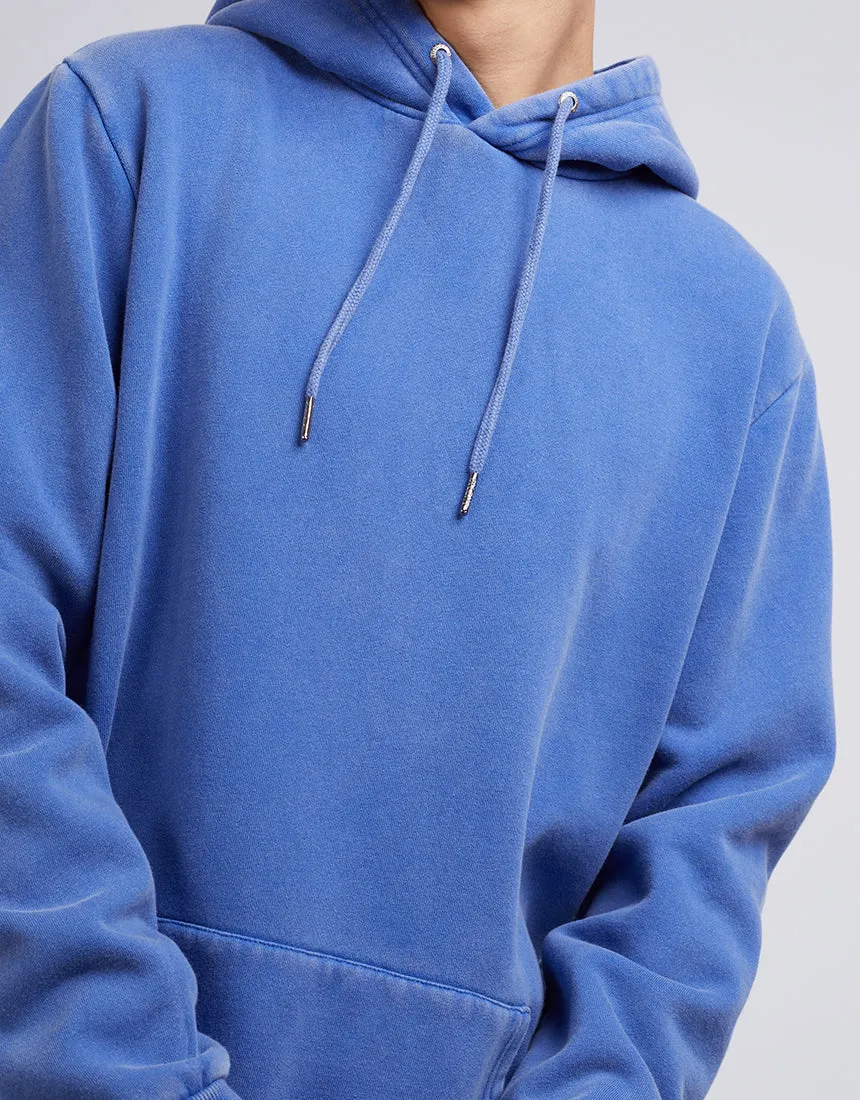 Curved Hem Hoody Blue