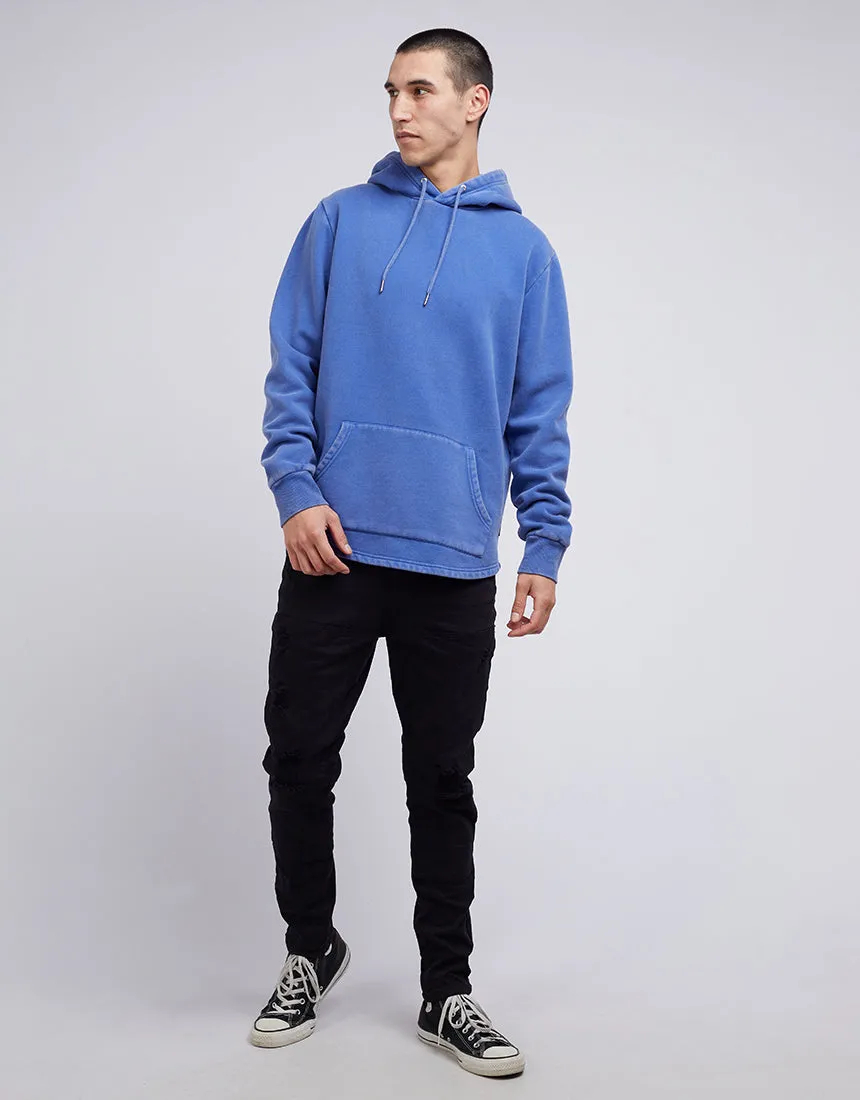 Curved Hem Hoody Blue