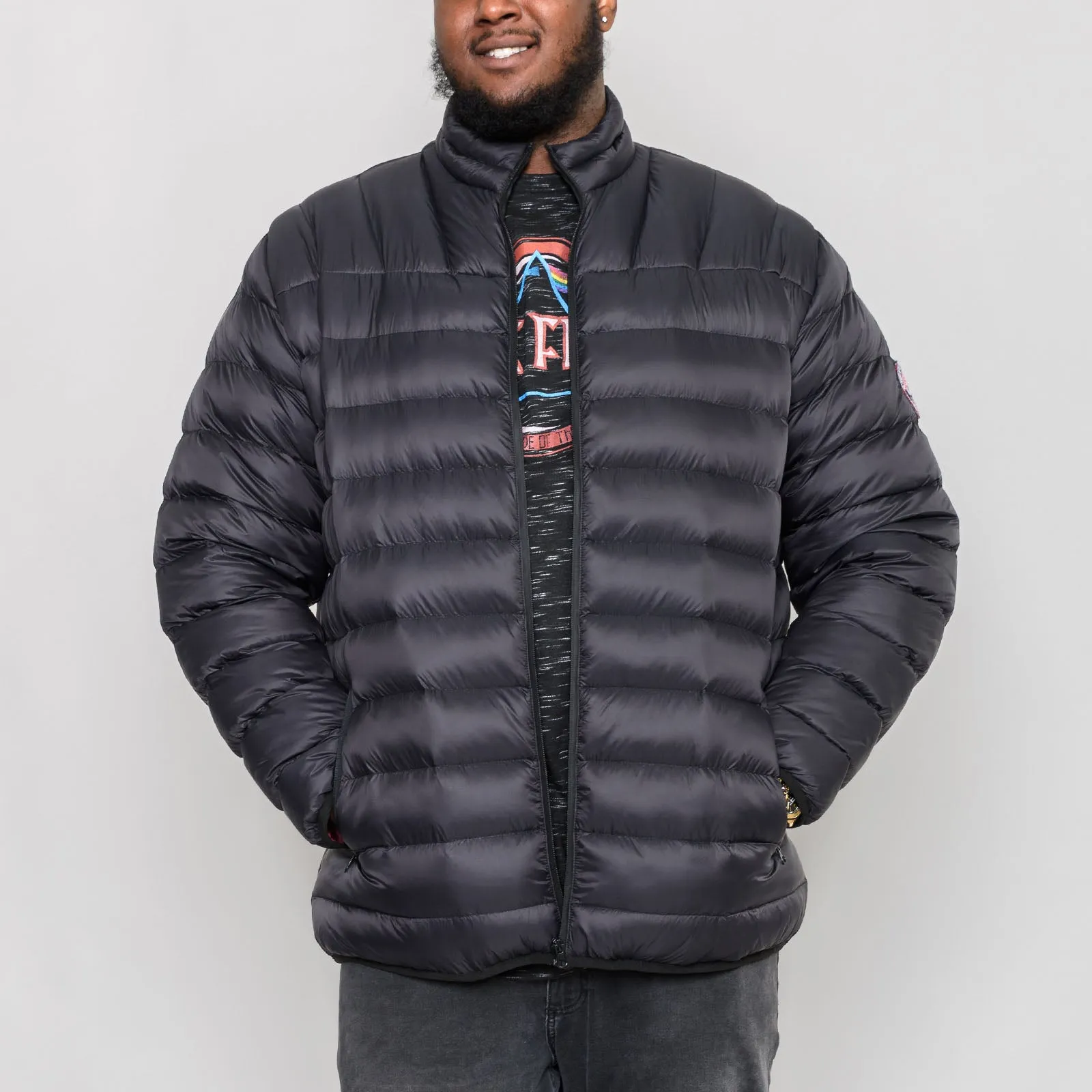 D555 Mens Limehouse Big & Tall Puffer Jacket - Black