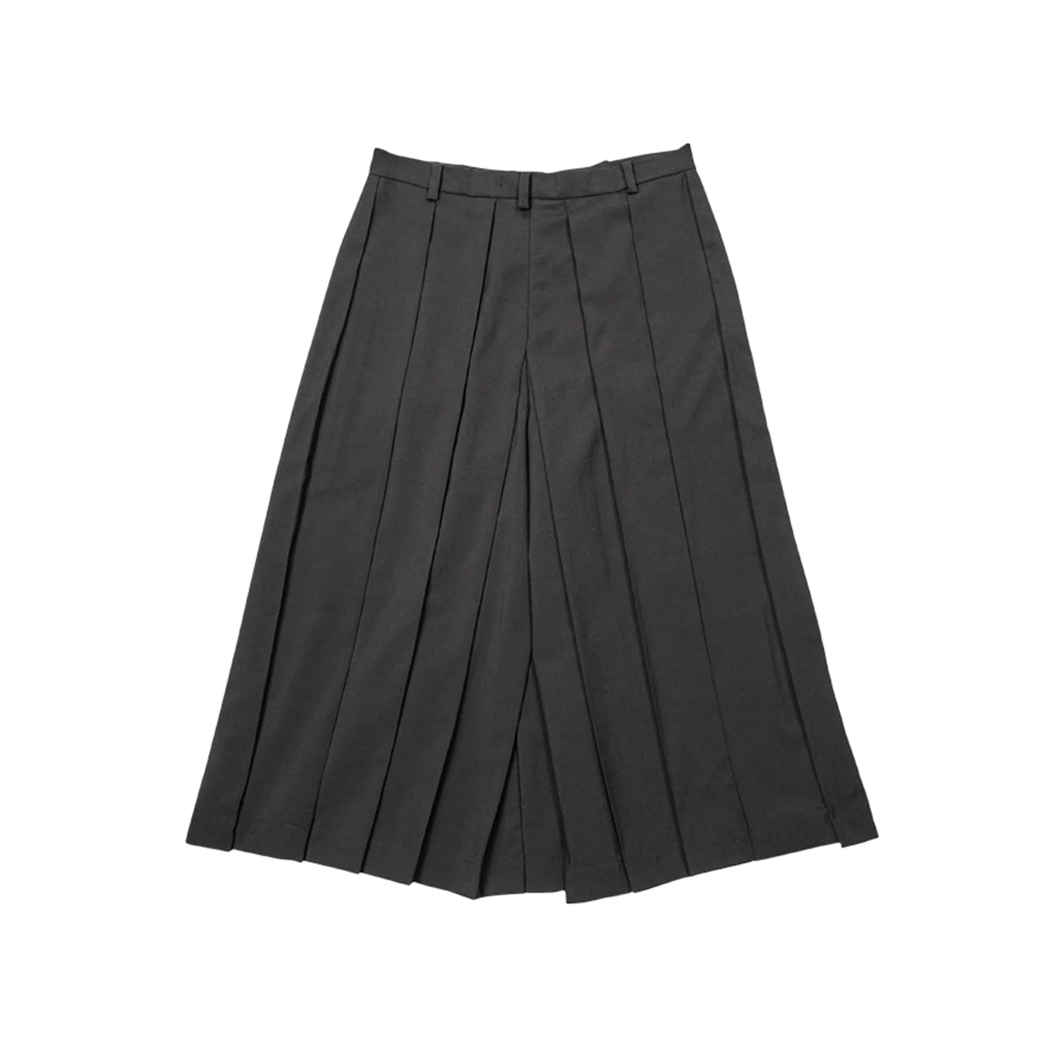 Deconstructed Wide-Leg Skirt Pants With Pleats In Back