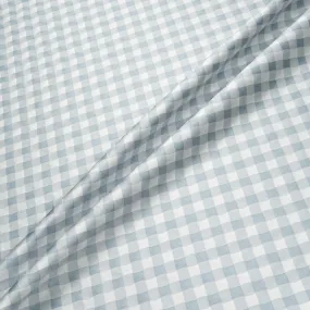 Dusty Blue & White Gingham Mikado