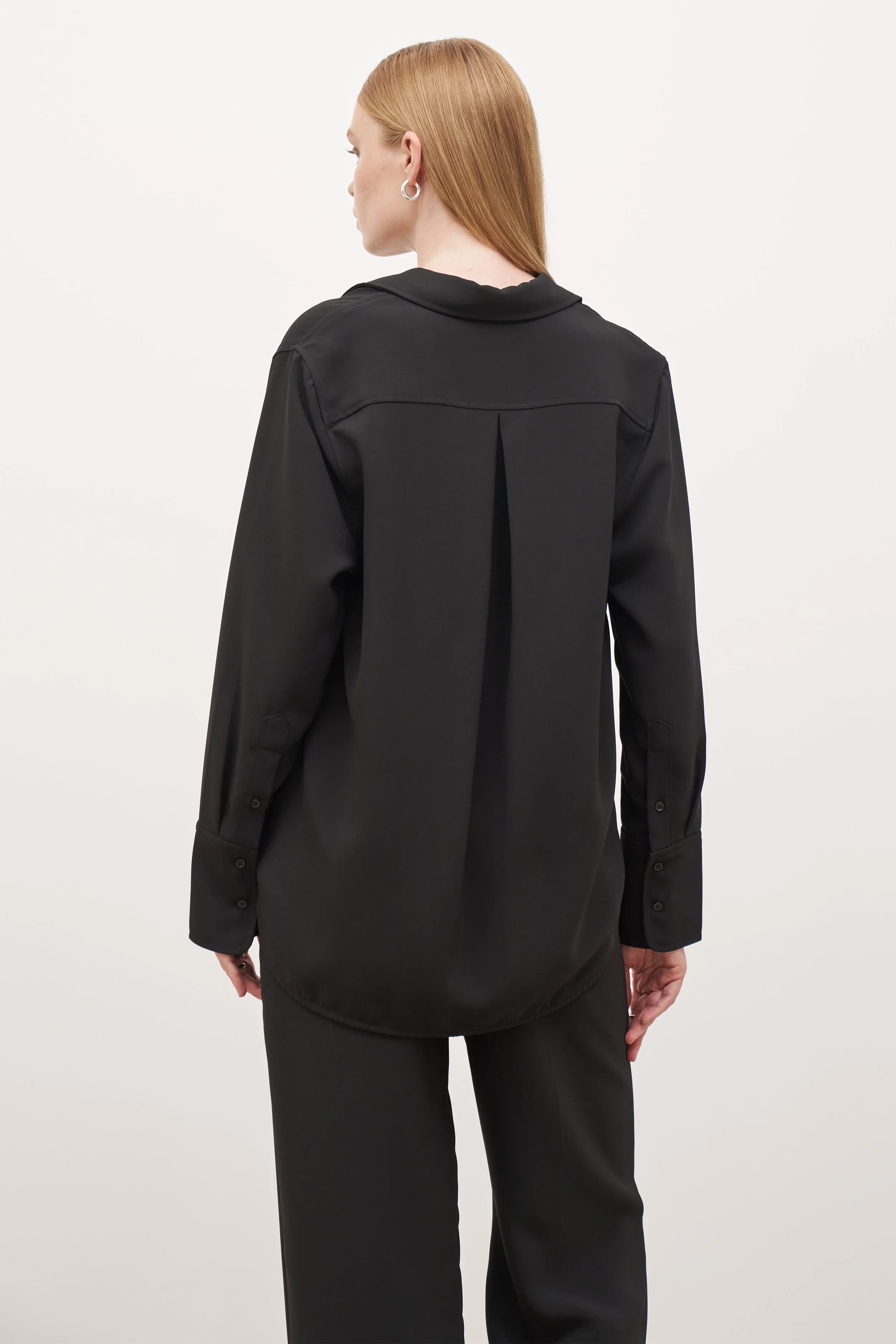 Effortless Oversized Shirt - Black