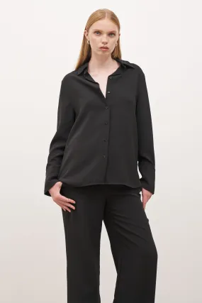 Effortless Oversized Shirt - Black