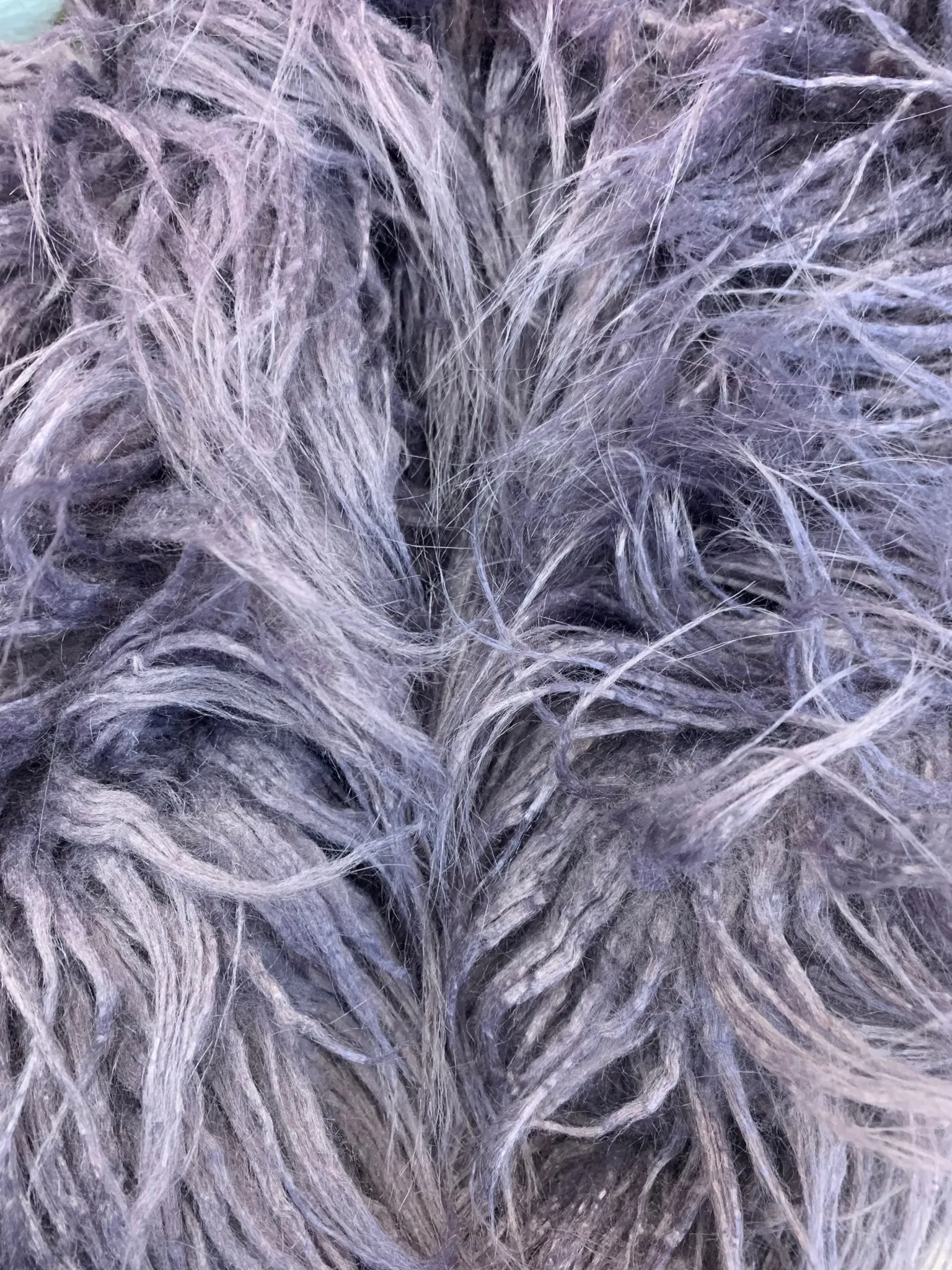 Eggplant Yeti Mongolian Long Pile Faux Fur Fabric By The Yard / Faux Fur Material