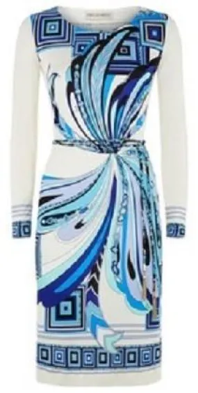 Farfalla Print Silk Dress