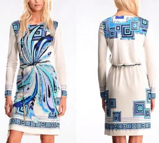 Farfalla Print Silk Dress