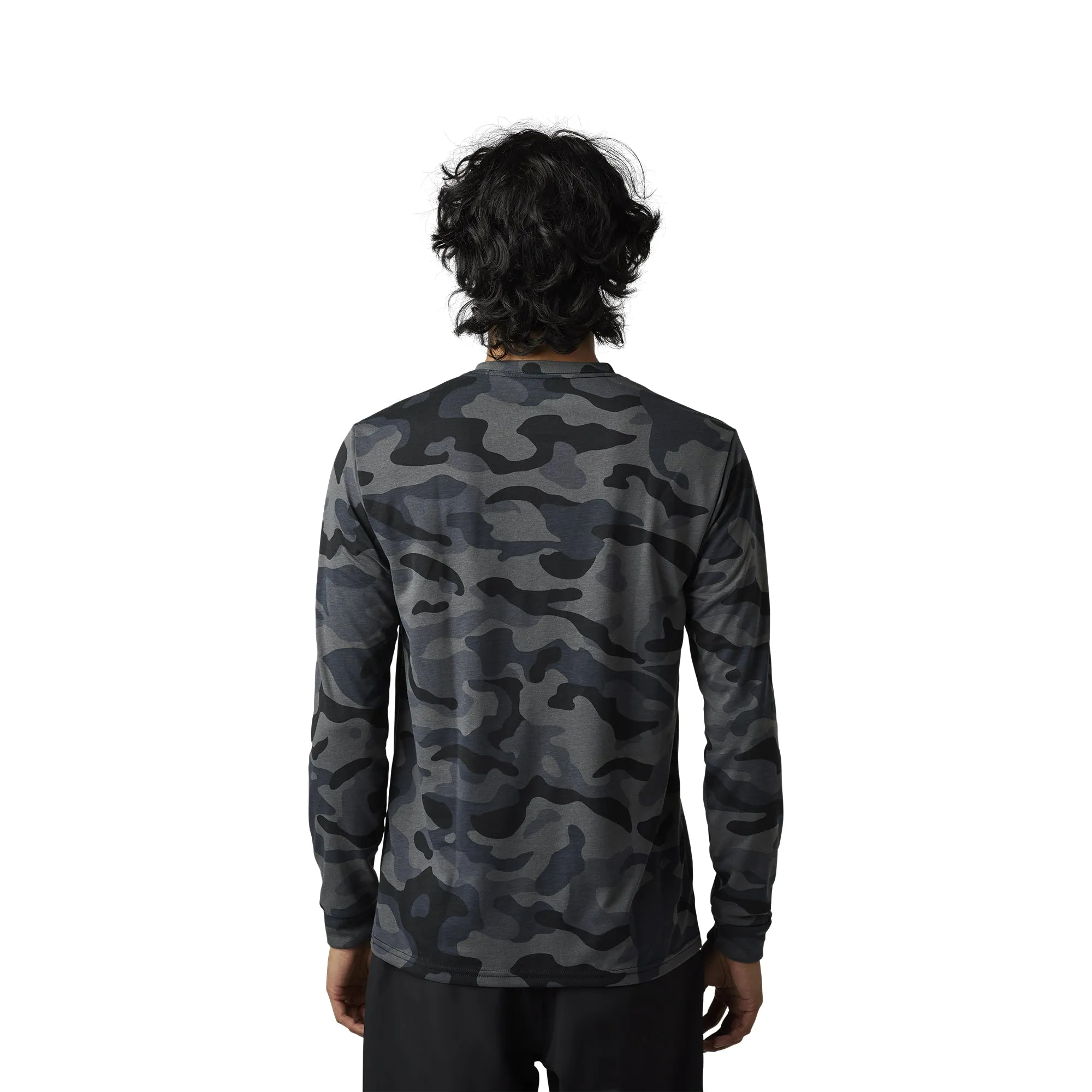 Fox Racing  Mens Vzns Long Sleeve Tee T-Shirt TruDri Casual Comfort Black Camo