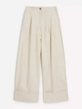 Fresh linen wide leg trousers