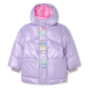 Girls Lilac Puffer Coat