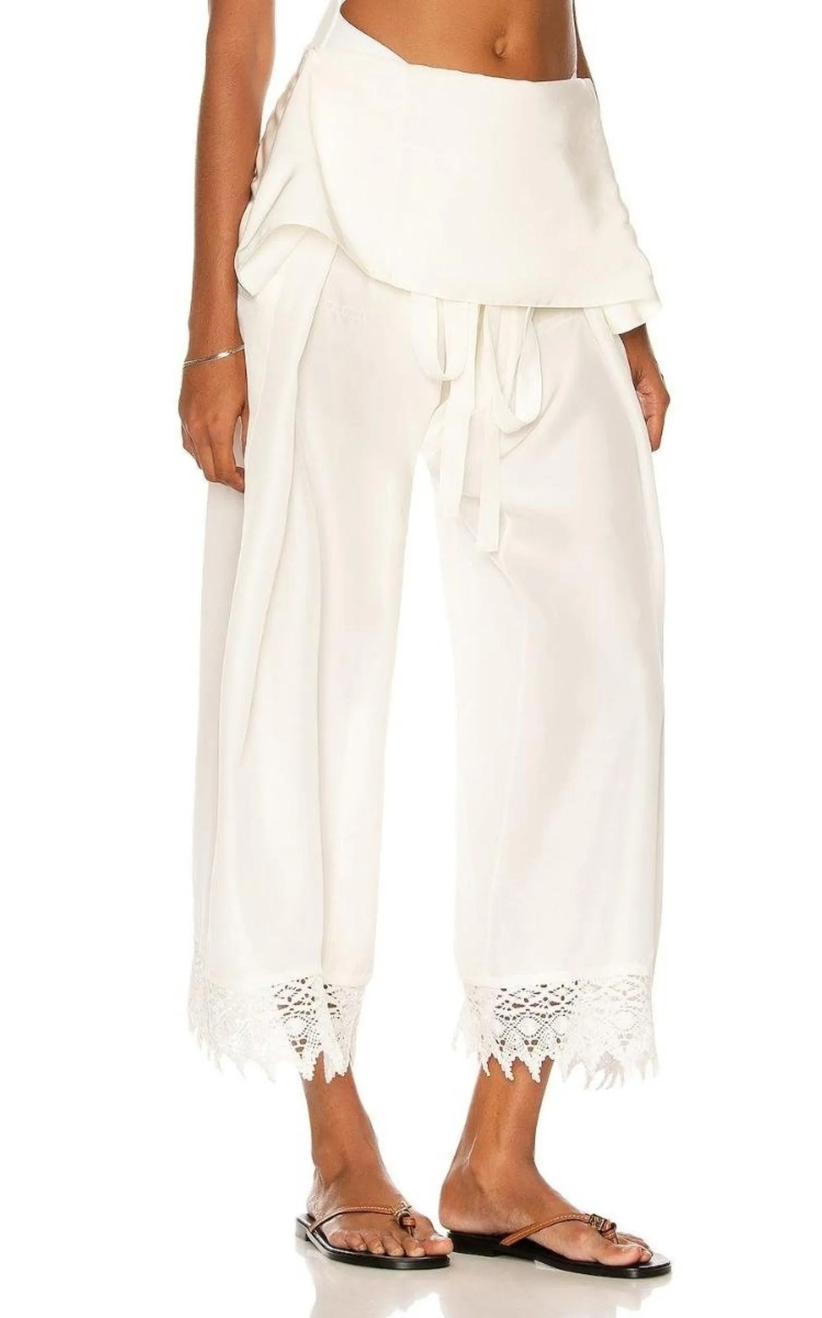 Ibiza Macramé Belted Trousers