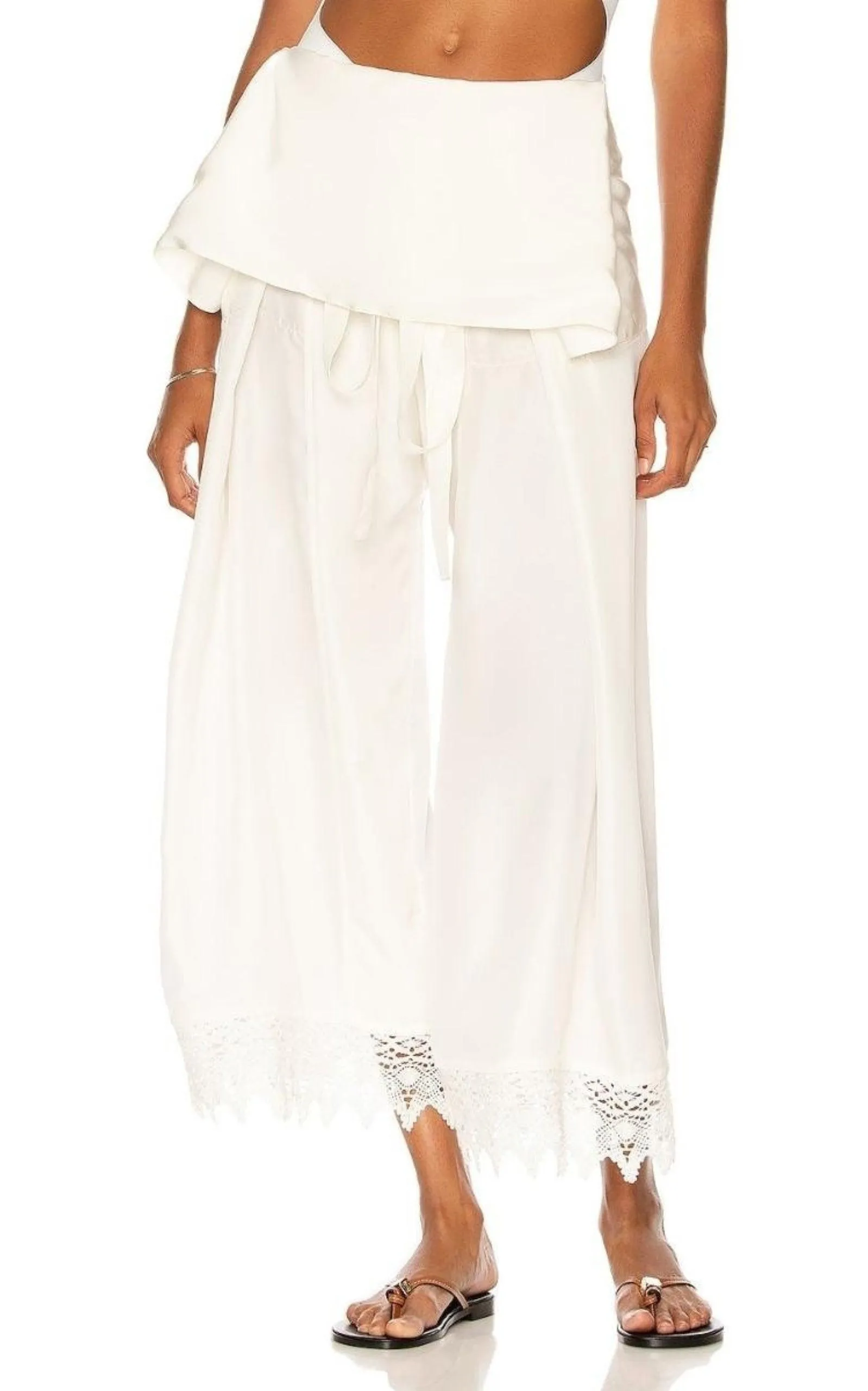 Ibiza Macramé Belted Trousers