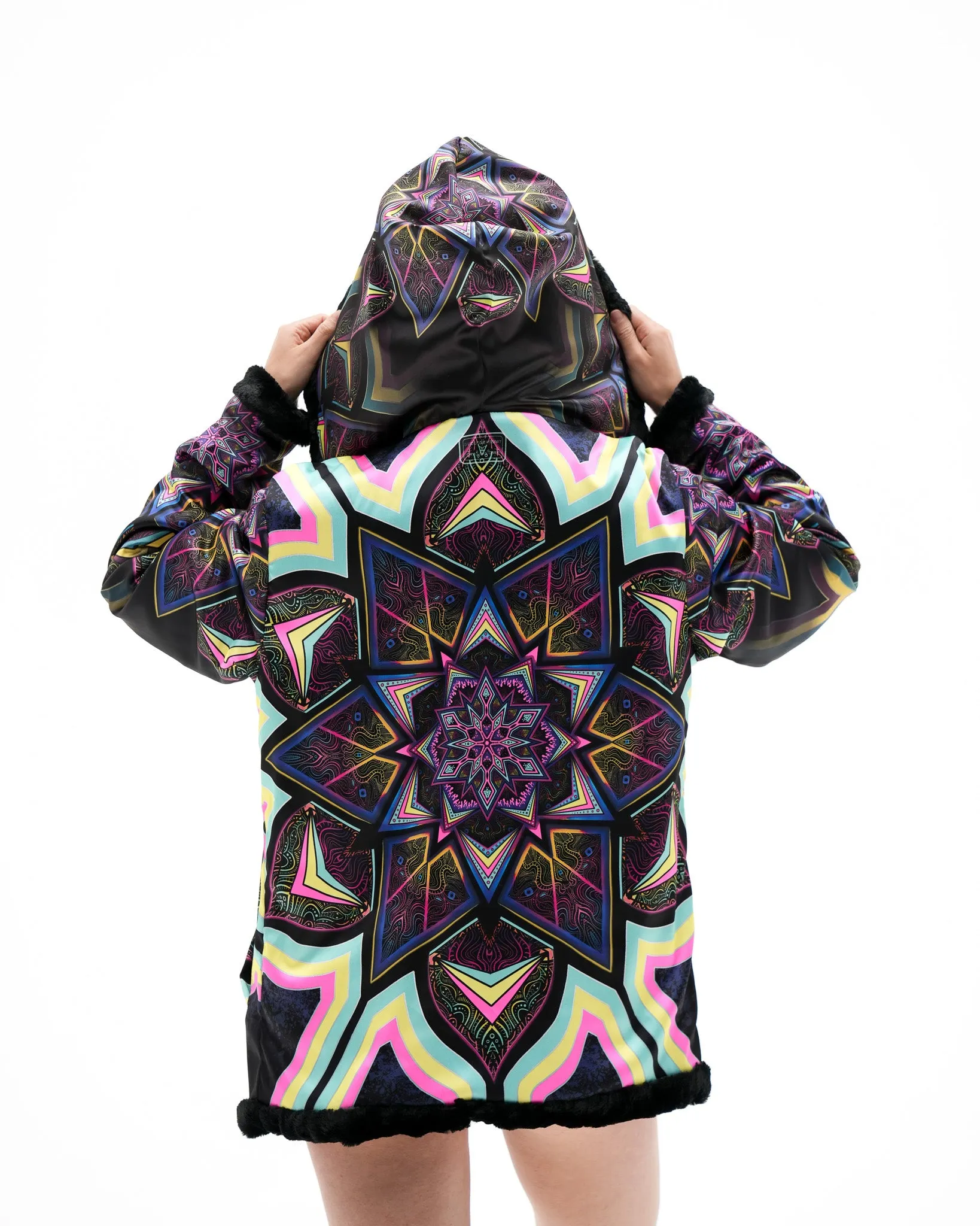 Kaleidodope Reversible Faux Fur Jacket