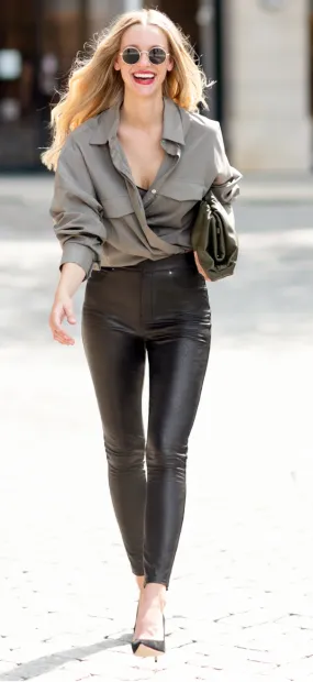 Leather Like Skinny Leggings