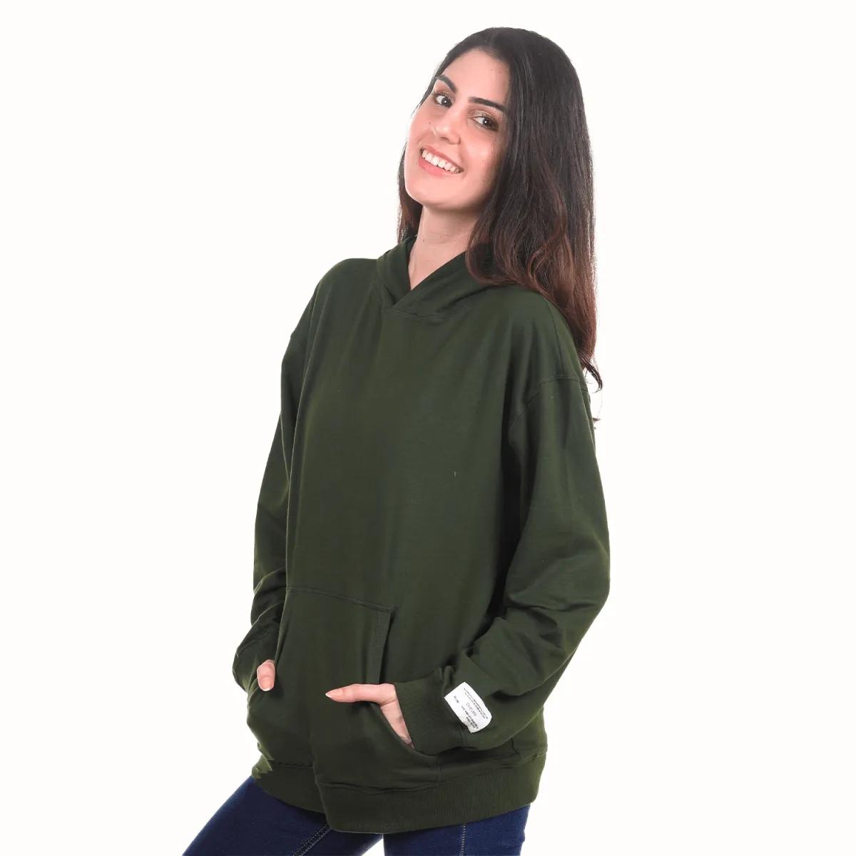 Lightweight Organic Cotton Hoodie - CAMPING GREEN