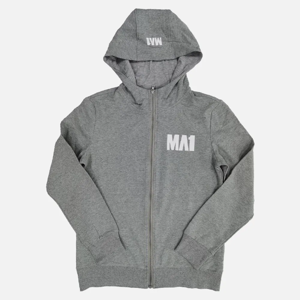 MA1 Basics Grey Zip Hoodie