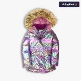 Middie Puffer Coat | Code Pink