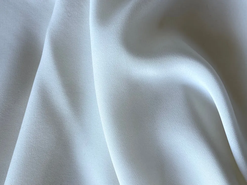 Natural Silk White Silk Crepe De Chine (Made in Italy)