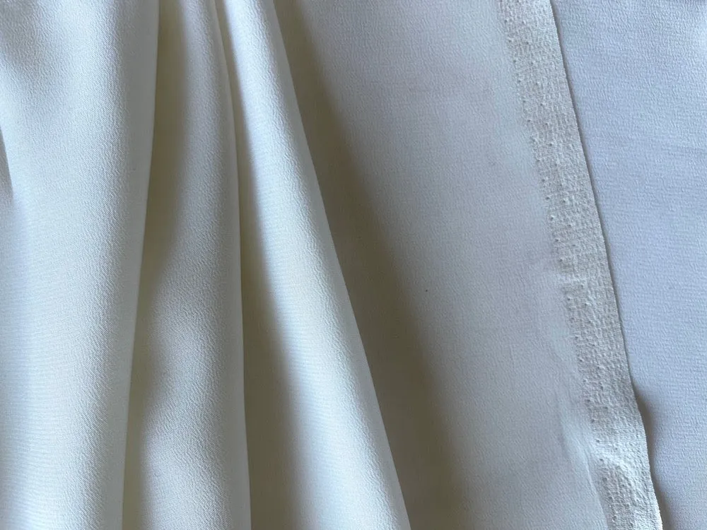 Natural Silk White Silk Crepe De Chine (Made in Italy)