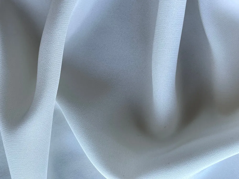 Natural Silk White Silk Crepe De Chine (Made in Italy)