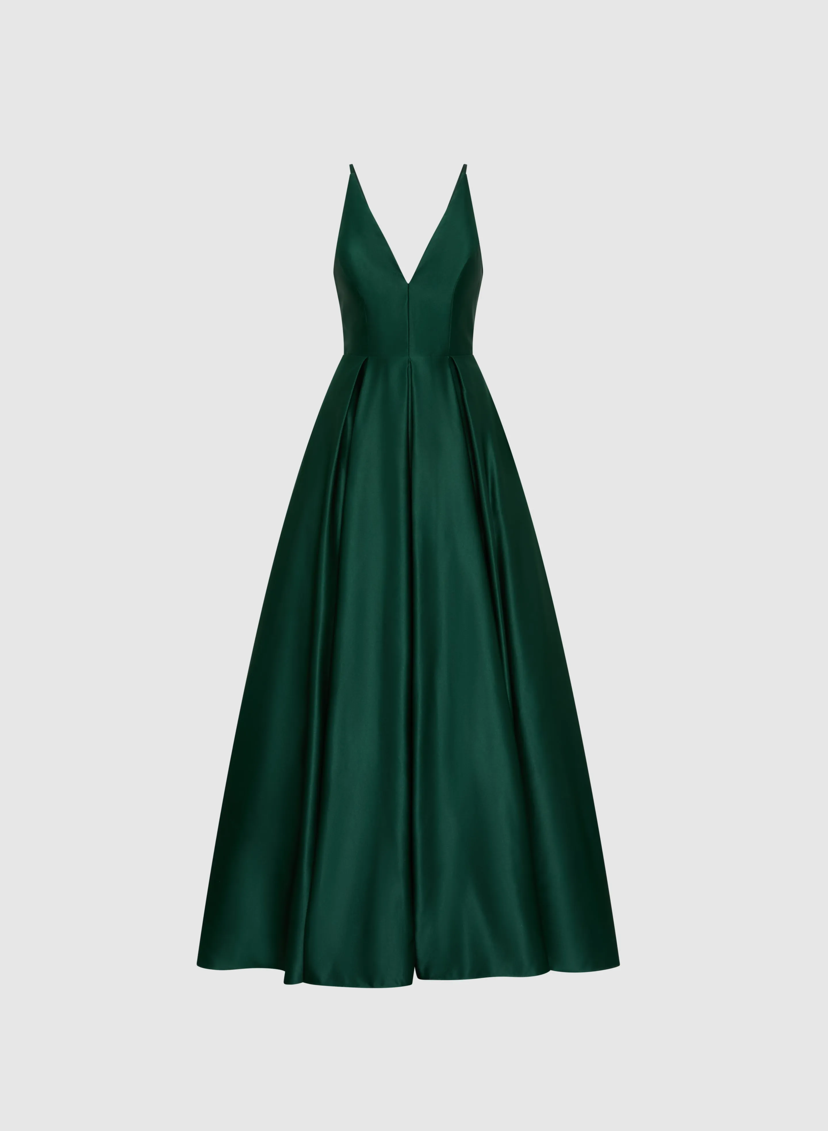 Plunge Neck Ballgown Dress