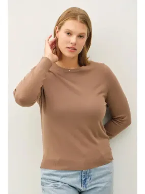 Plus Basic Crew Neck Soft Knit Sweater