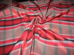 Red &amp; Black Plaids~Silk Taffeta Width 54&quot; wide