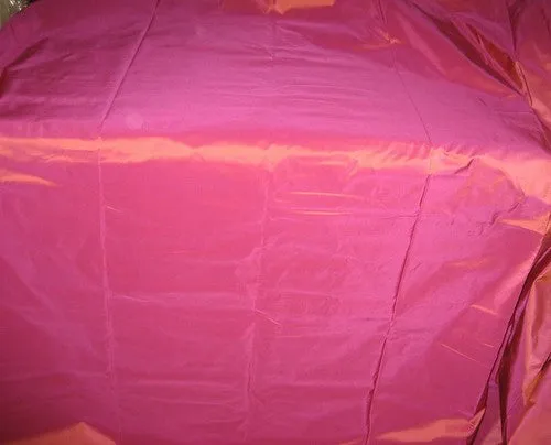 SILK TAFFETA FABRIC ~Hot pink with gold shot 54&quot; wide