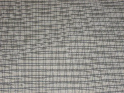 SILK TAFFETA FABRIC Icy Blue and White colour plaids 54&quot; wide