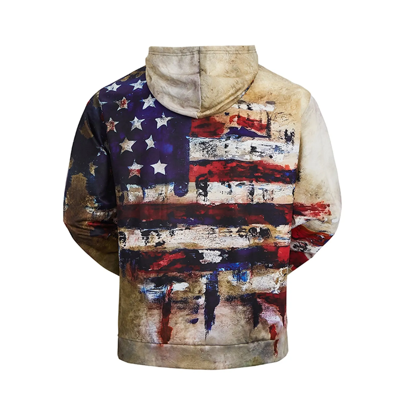 USA FLAG PRINTED HOODIE