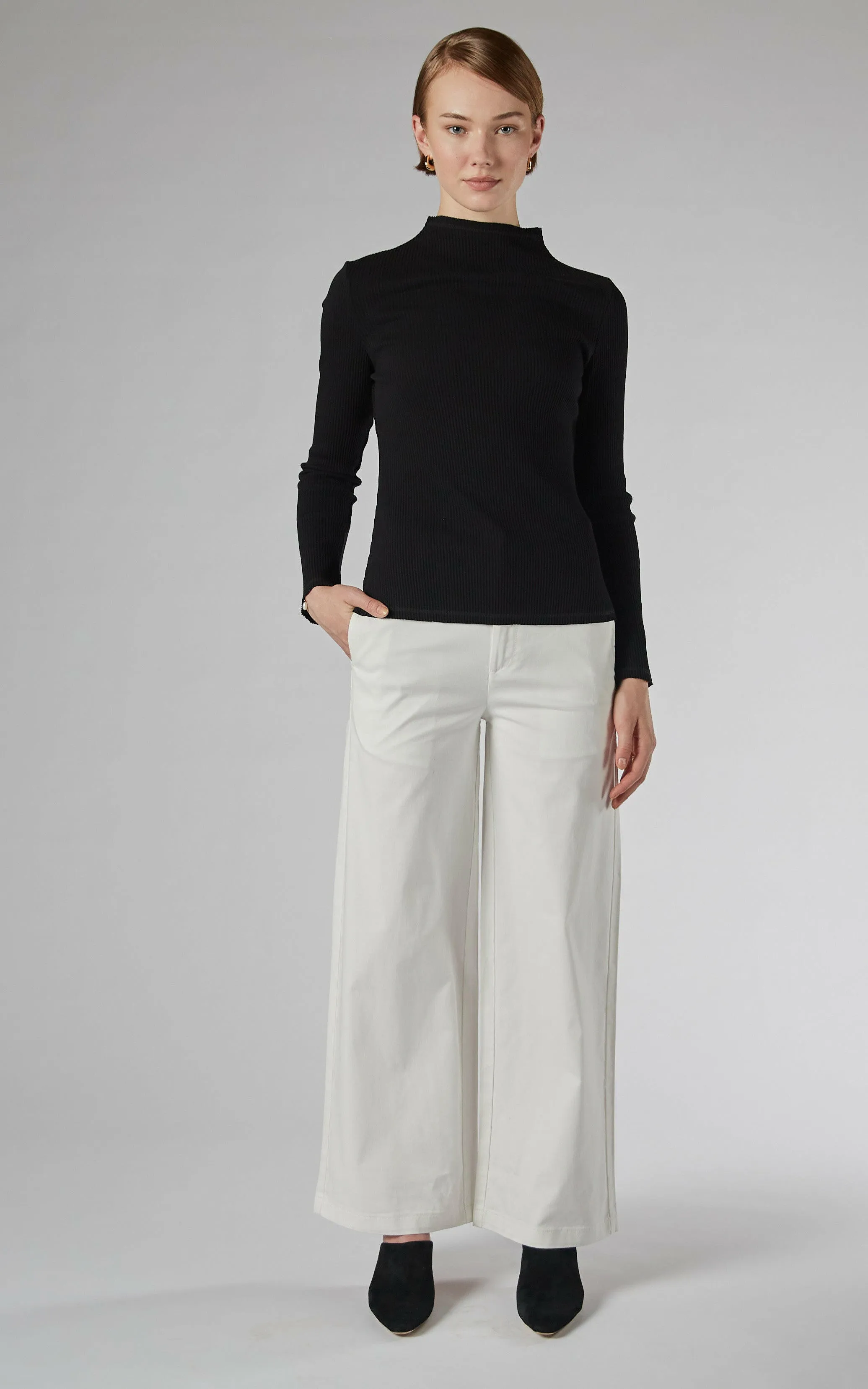 Velika Ivory Wide Leg Trousers