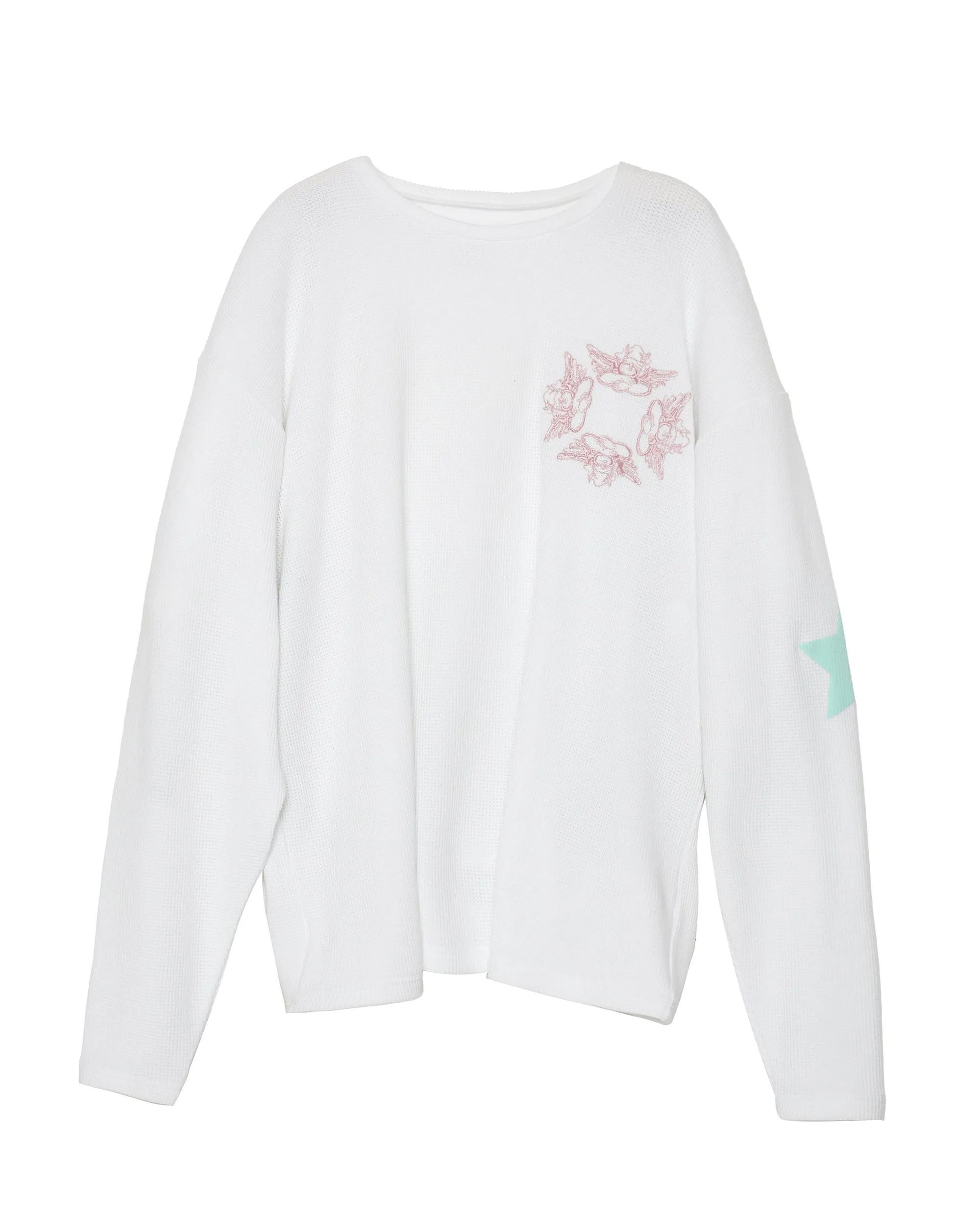 White Don't Say It Darling Thermal Boyfriend Longsleeve