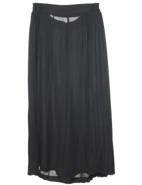 Wide Leg Black Sheer Trousers - W30 L23