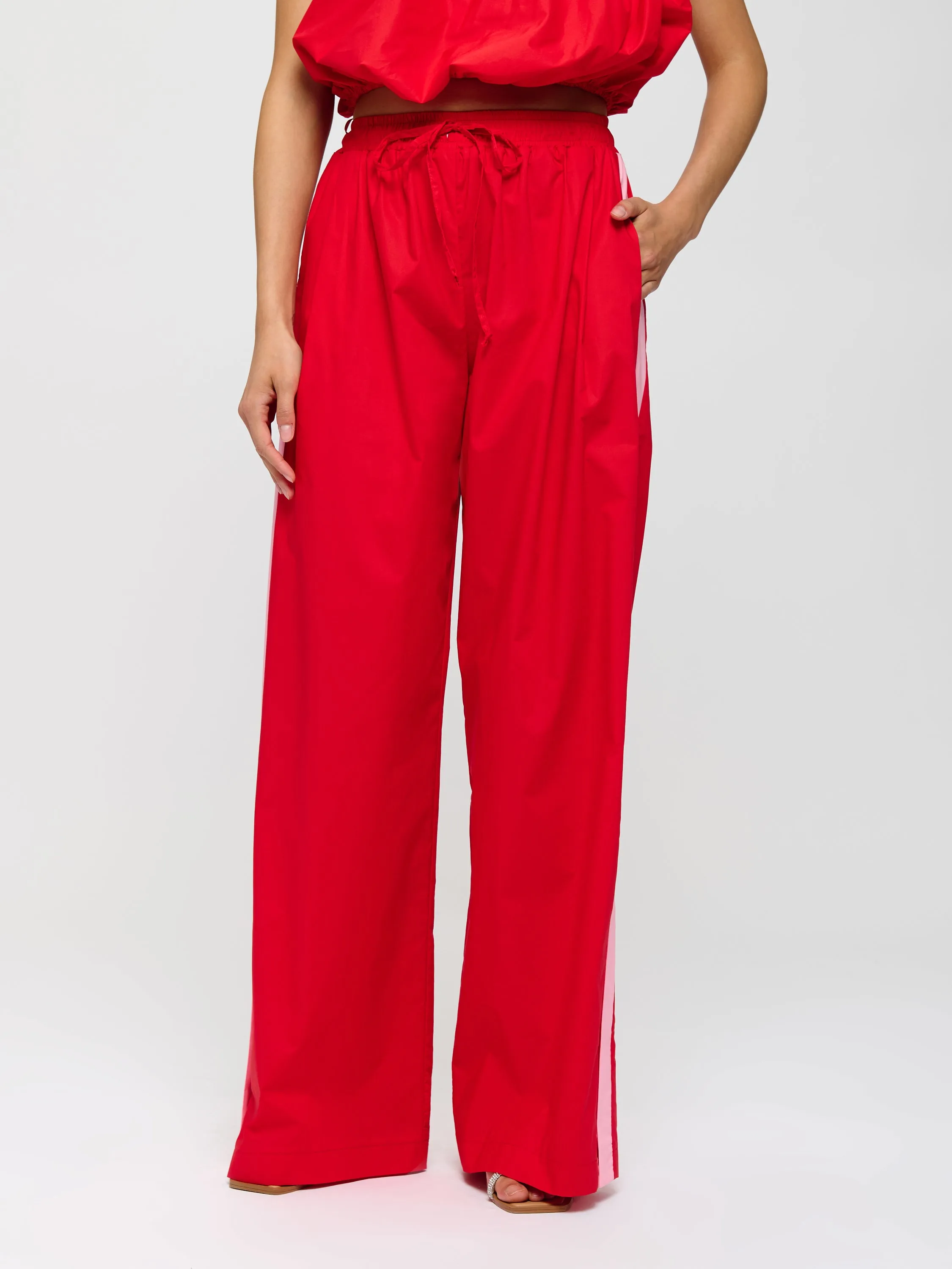 Wide Leg Cotton Trousers